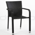 Scaune ratan sintetic, împletit, poliratan - DL BUDDHA MATT BLACK NEW